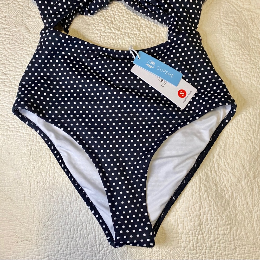 Cupshe Polka Dot Cutout One-piece Bathing Suit - Picture 8 of 9